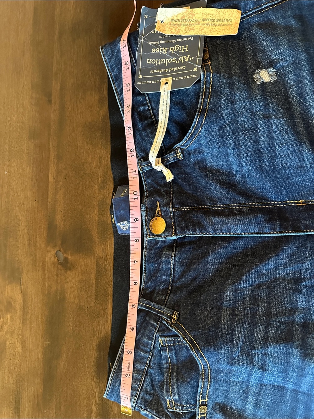 Democracy Dark Blue Wide Leg Jeans - Curve Equality - Picture 10 of 12